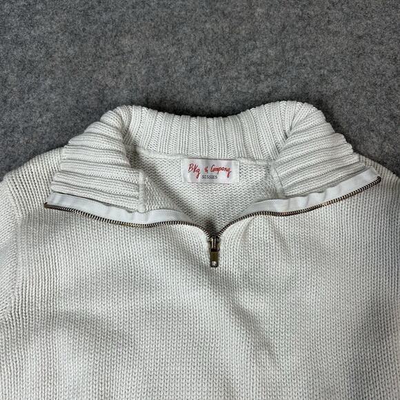 BKG & Company Sissies Sweater Womens Small Quarter Zip Cotton Made In USA - Picture 10 of 12